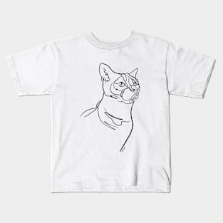 Minimalist cat - Line Kids T-Shirt